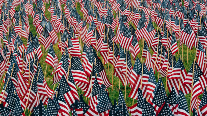 Flags Wishing a safe and peaceful Memorial Day.
