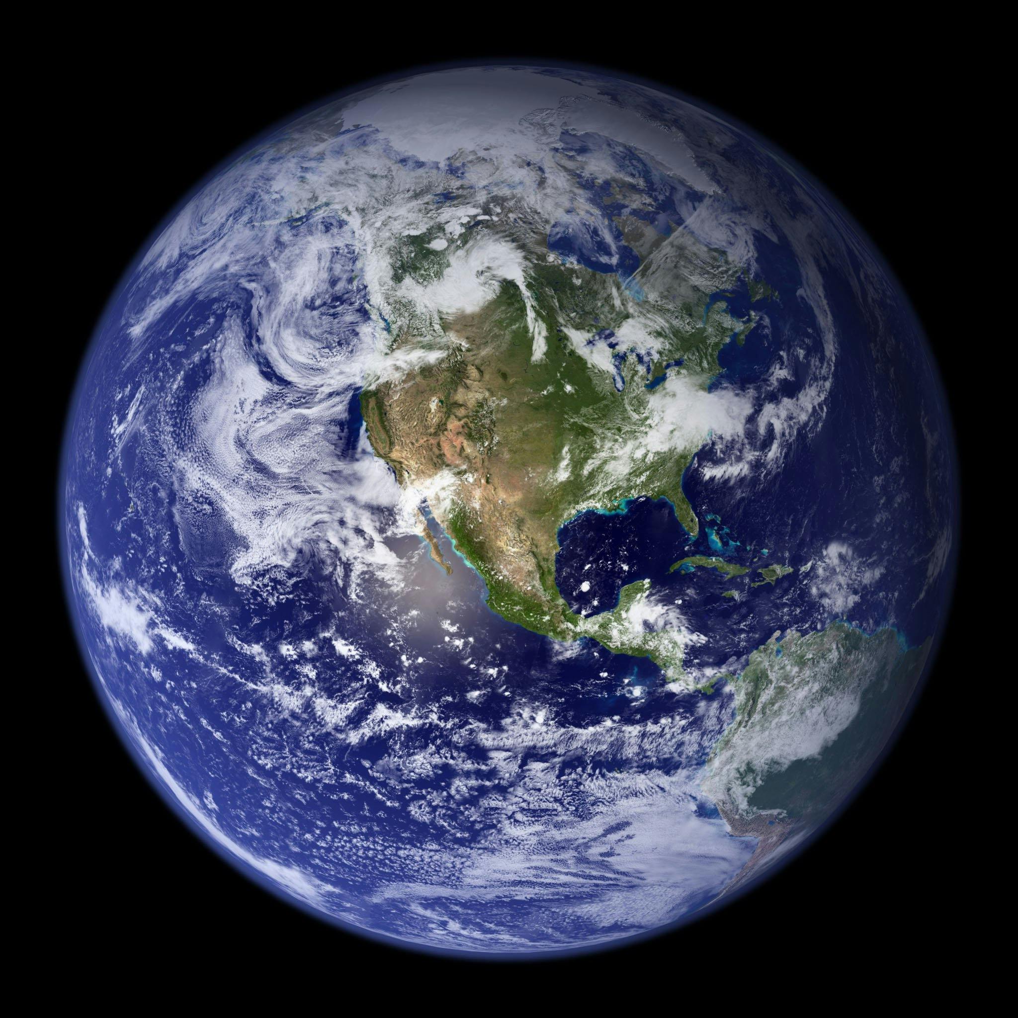 Earth image of North America