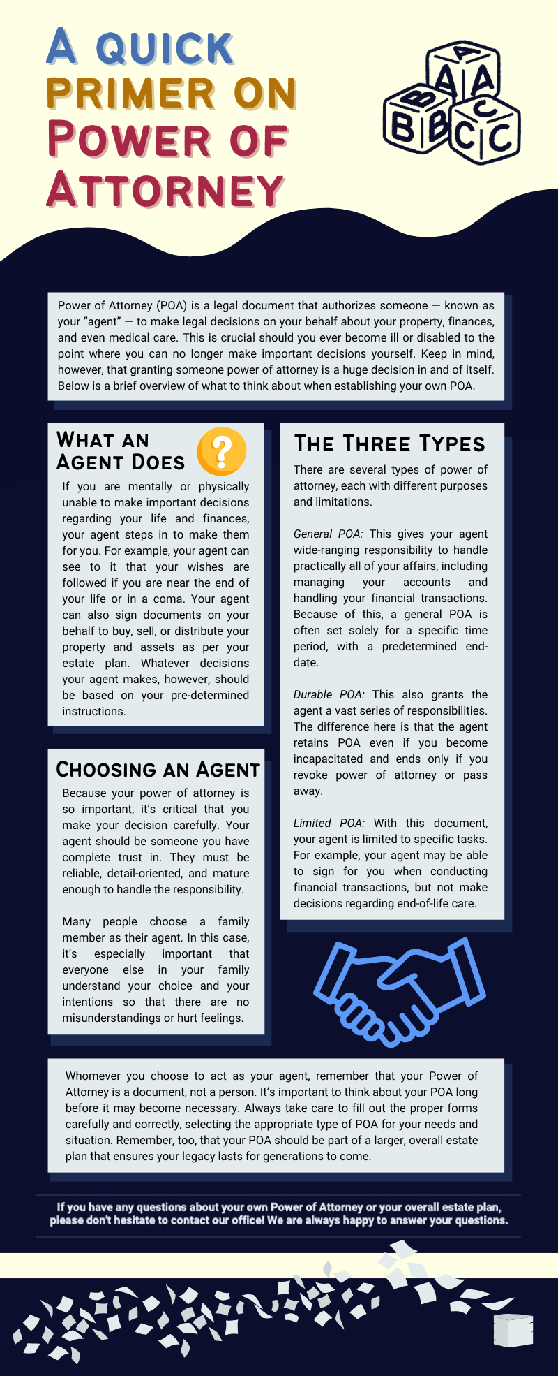 the essentials of Power of Attorney (POA)—a legal tool that lets you authorize someone you trust to act on your behalf in financial, legal, or medical matters